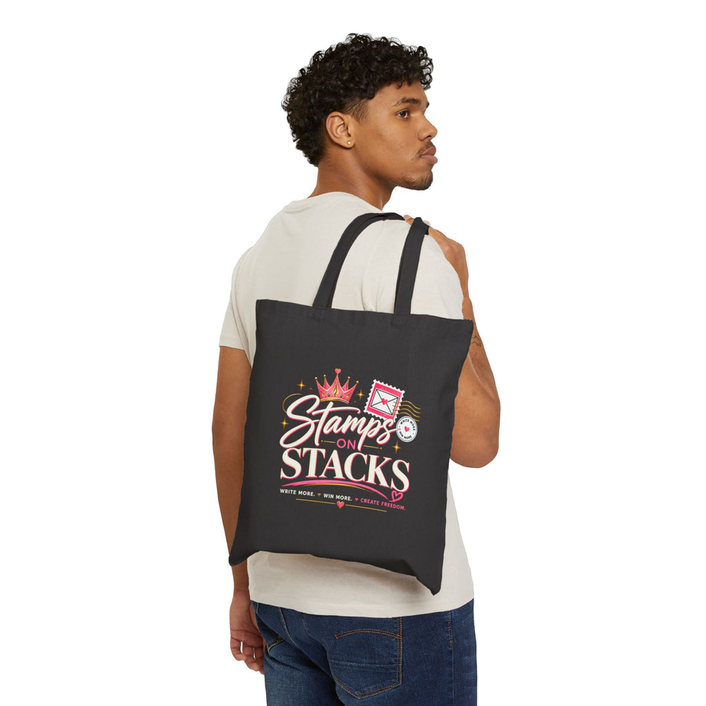 Stamps on Stacks Signature Logo Tote Bag