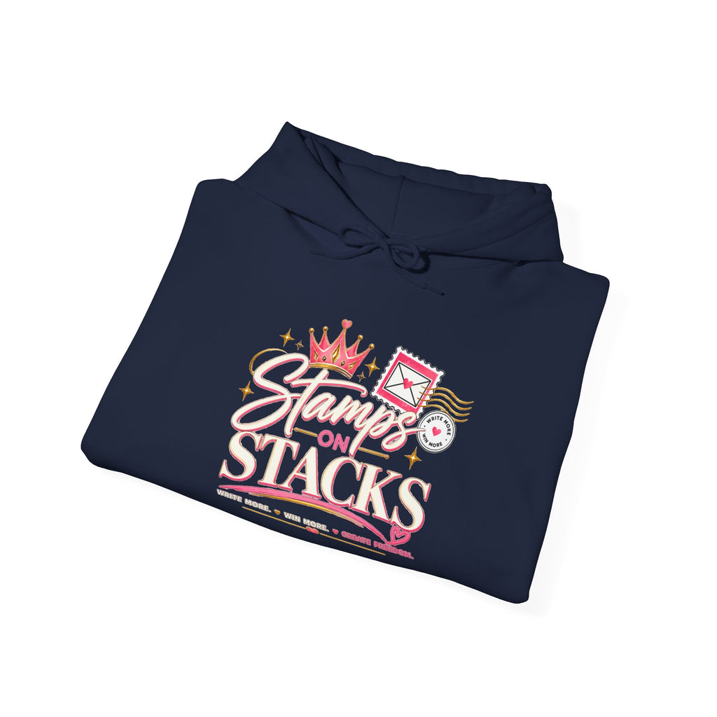Stampin' On Stacks Hoodie – Cute Pink Sweatshirt