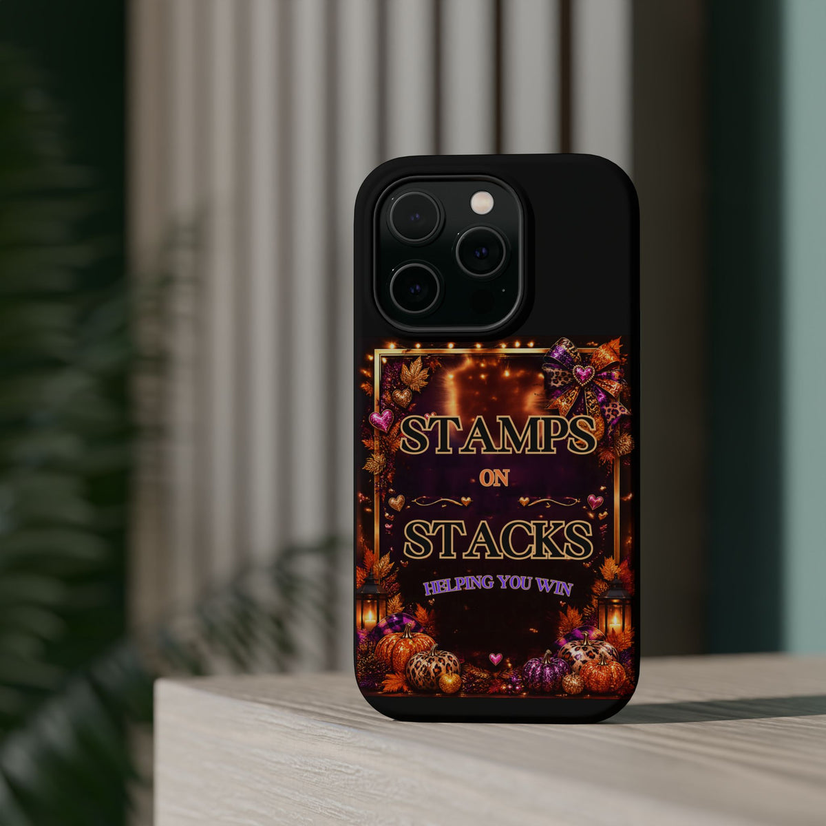 Stamps on Stacks Fall iPhone Case – Helping You Win