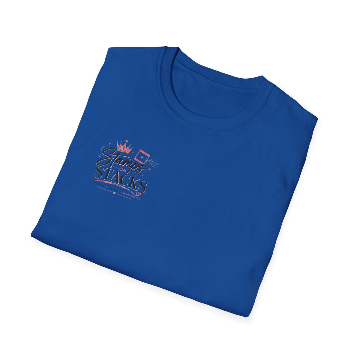 Stamps on Stacks Graphic Tee – Chest Logo & Bold Back Design