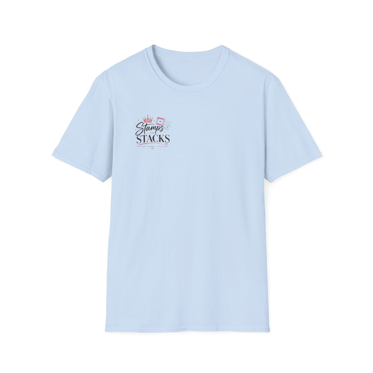 Stamps on Stacks Graphic Tee – Chest Logo & Bold Back Design