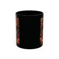 Stamps on Stacks Accent Coffee Mug — Autumn Pumpkin & Leaves Fall Coffee Cup (11/15oz)