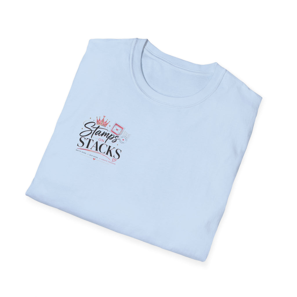 Stamps on Stacks Graphic Tee – Chest Logo & Bold Back Design