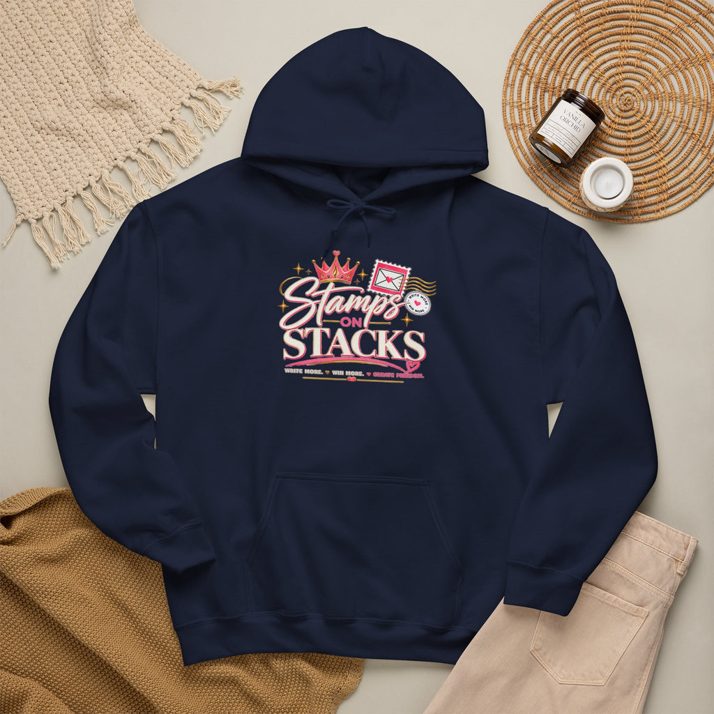 Stampin' On Stacks Hoodie – Cute Pink Sweatshirt