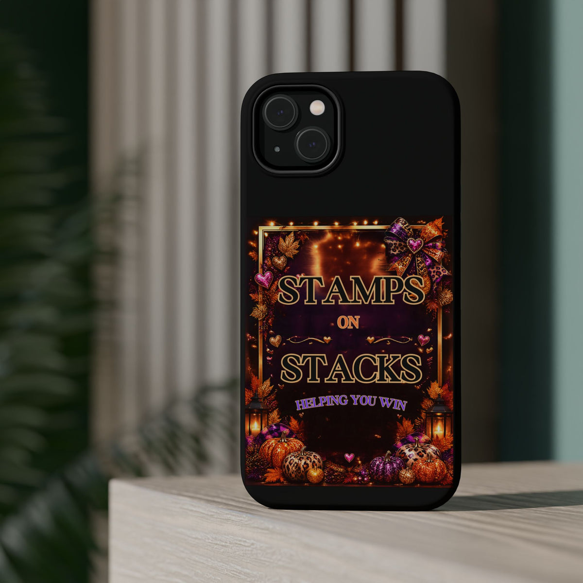 Stamps on Stacks Fall iPhone Case – Helping You Win