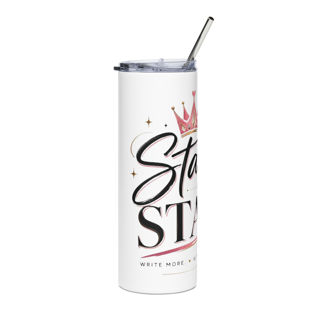 Stamps on Stacks Signature Logo Tumbler with Straw