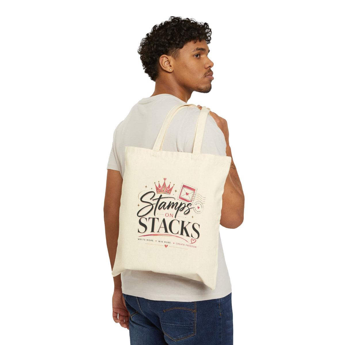 Stamps on Stacks Signature Logo Tote Bag