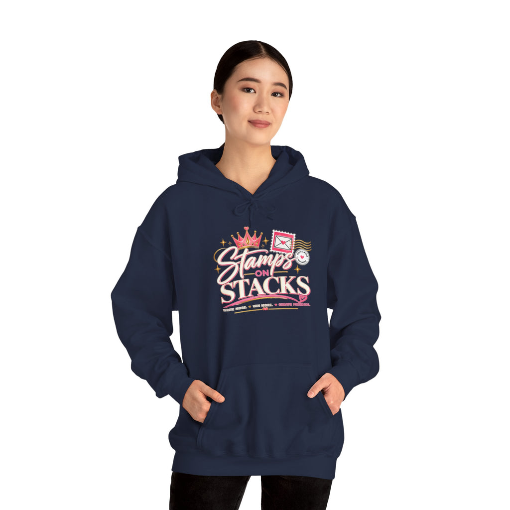 Stampin' On Stacks Hoodie – Cute Pink Sweatshirt
