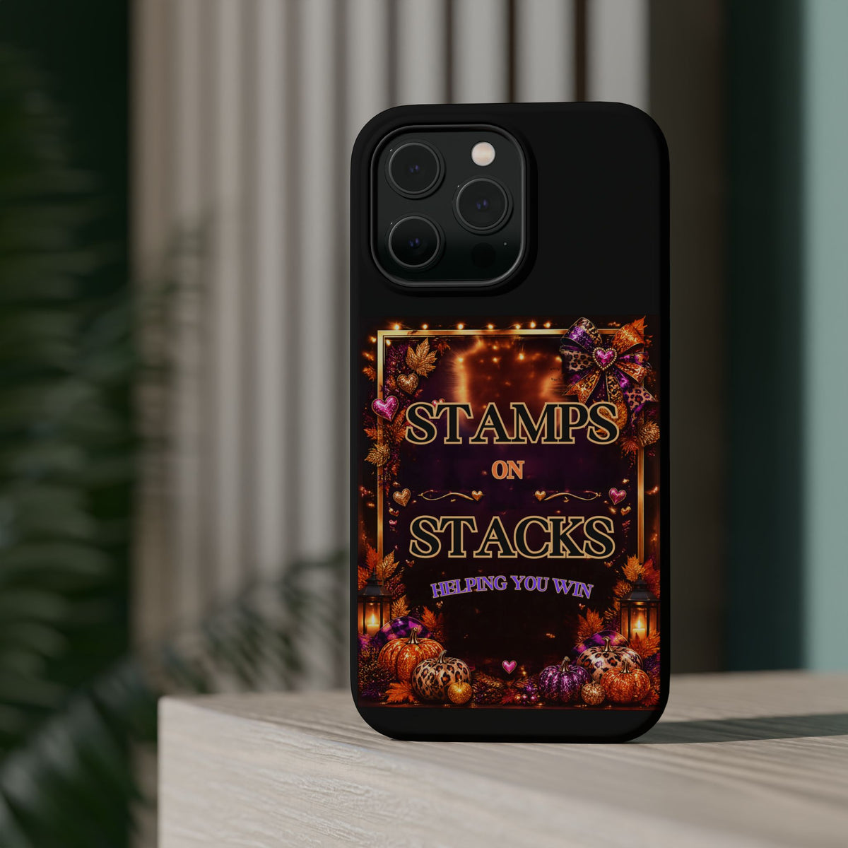 Stamps on Stacks Fall iPhone Case – Helping You Win