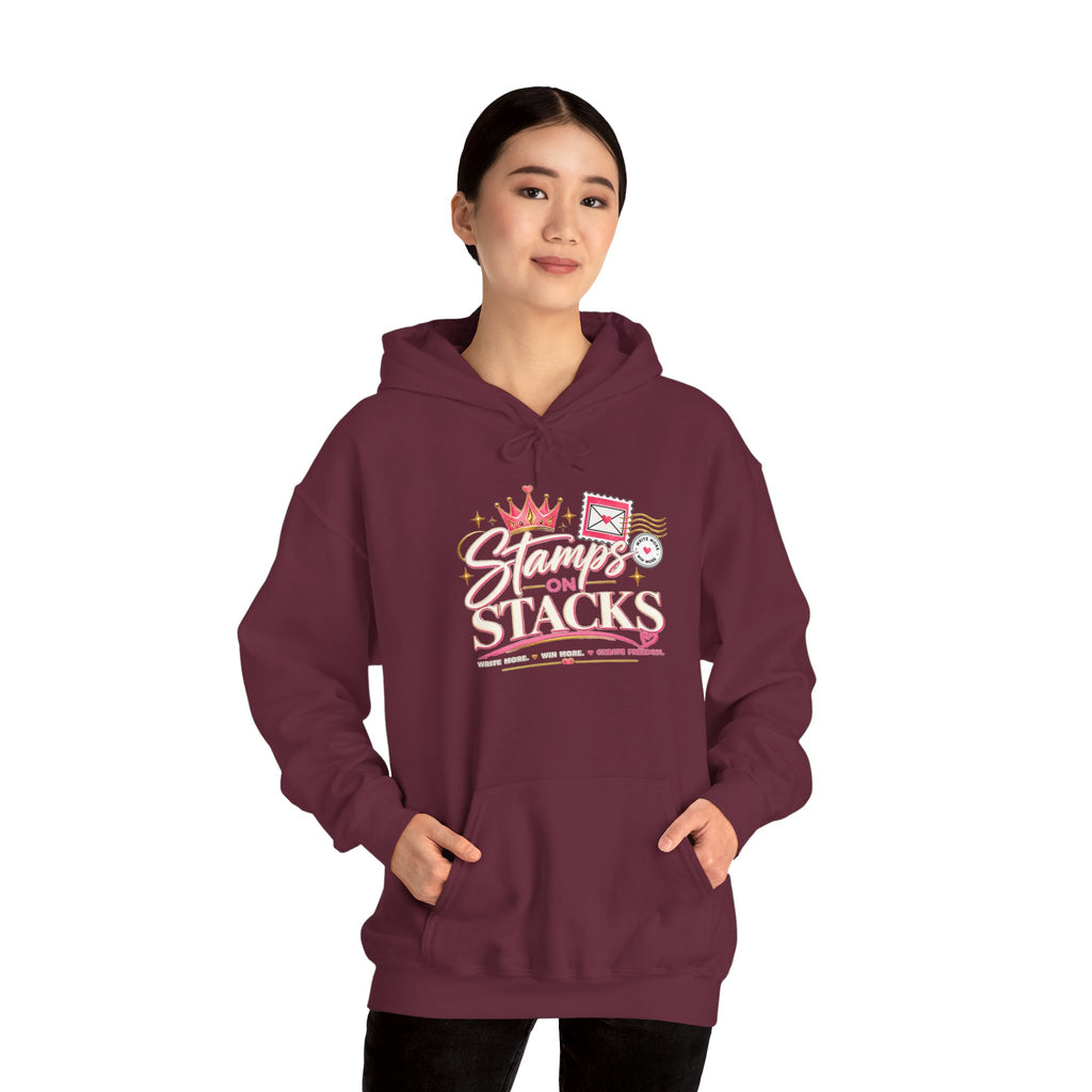 Stampin' On Stacks Hoodie – Cute Pink Sweatshirt