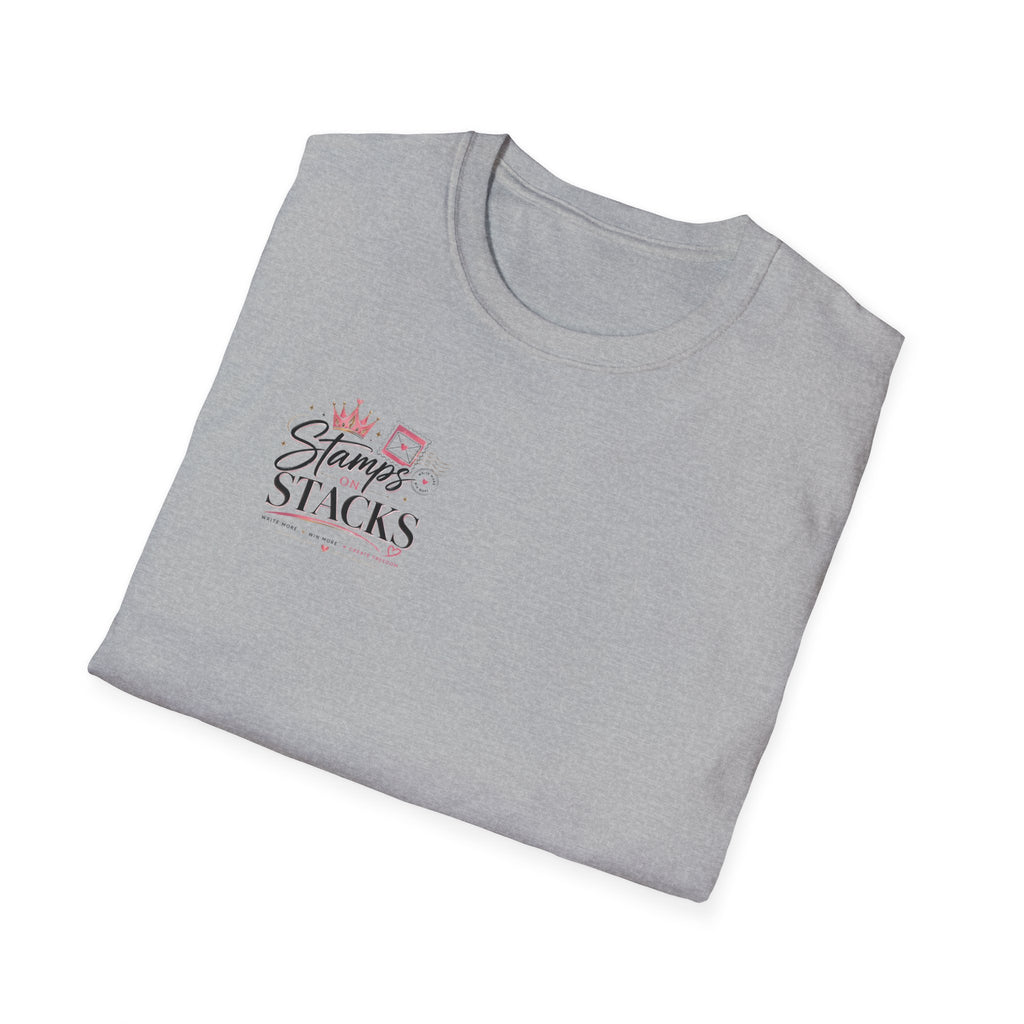 Stamps on Stacks Graphic Tee – Chest Logo & Bold Back Design
