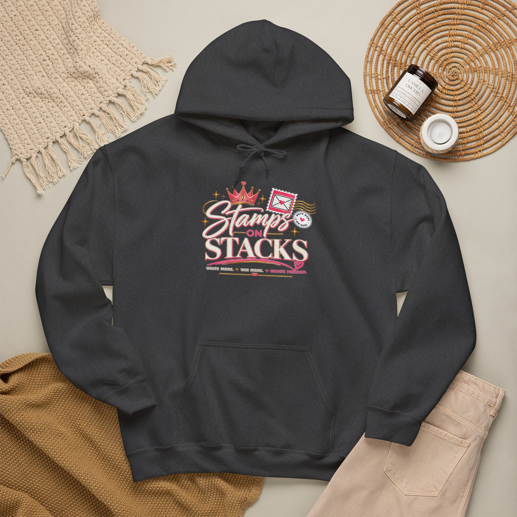 Stampin' On Stacks Hoodie – Cute Pink Sweatshirt
