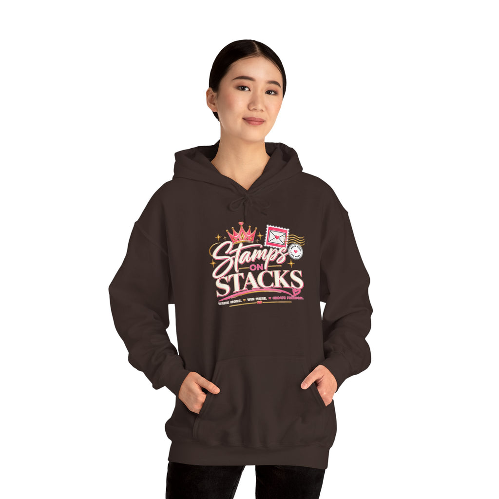 Stampin' On Stacks Hoodie – Cute Pink Sweatshirt