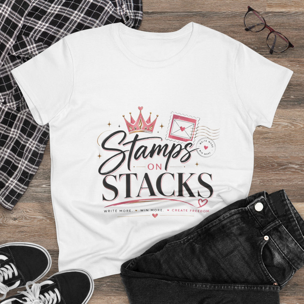 Stamps on Stacks Women's Tee